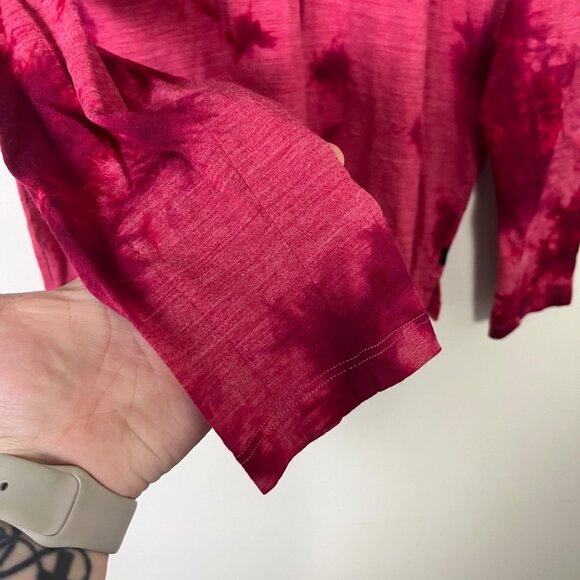 Lululemon Athletic Lab Wool Blend Long Sleeve Shirt Tie Dye Pink Men’s Size M - Picture 6 of 8